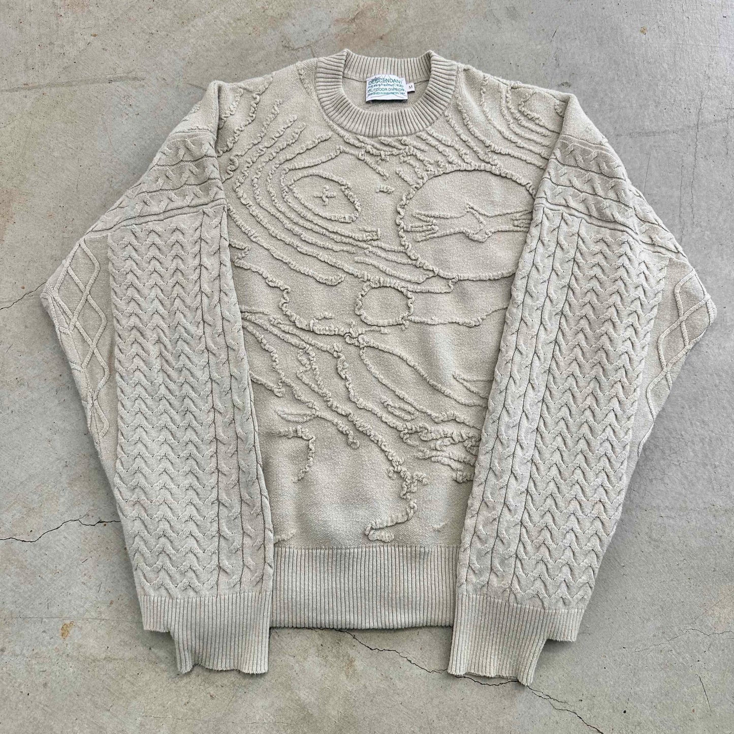 "TERRAIN" CABLE KNIT SWEATER IN OATMEAL